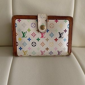 Auth Louis Vuitton Multi Color Bifold Wallet